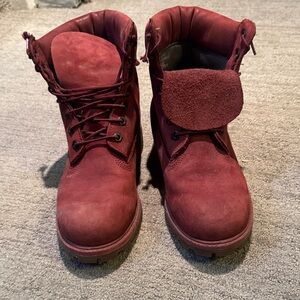 Timberland Deep Red Suede Boots